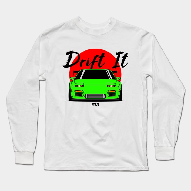 Green S13 Front Long Sleeve T-Shirt by GoldenTuners